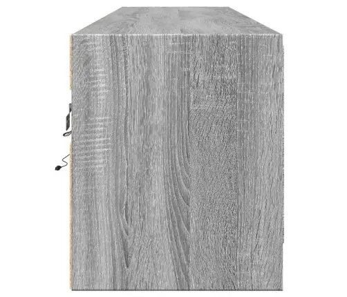 Tv Sienas Skapītis Ar Led, Pelēka Ozolkoka, 180X31X38 Cm Vidaxl