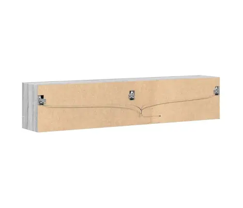 Tv Sienas Skapītis Ar Led, Pelēka Ozolkoka, 180X31X38 Cm Vidaxl