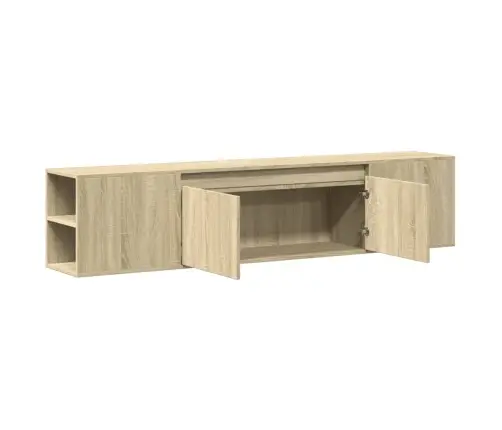 Tv Sienas Plaukts Ar Led, Ozolkoka, 180X31X39,5 Cm Vidaxl