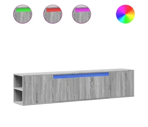 Tv Sienas Plaukts Ar Led, 180X31X39,5 Cm Vidaxl