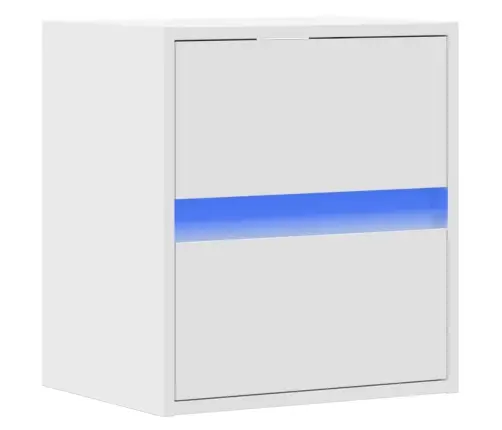 Prie Sienos Montuojama Naktinė Spintelė Su Led, Balta