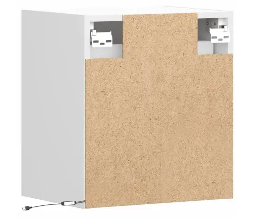 Prie Sienos Montuojama Naktinė Spintelė Su Led, Balta