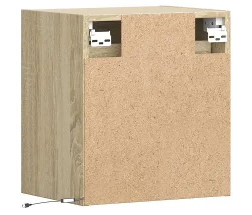 Seinale Kinnitatav Öökapp Led-Tuledega, Sonoma Tamm