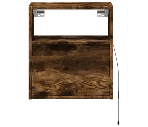 Sienas Naktsskapītis Ar Led Apgaismojumu, Ozola Krāsa Vidaxl