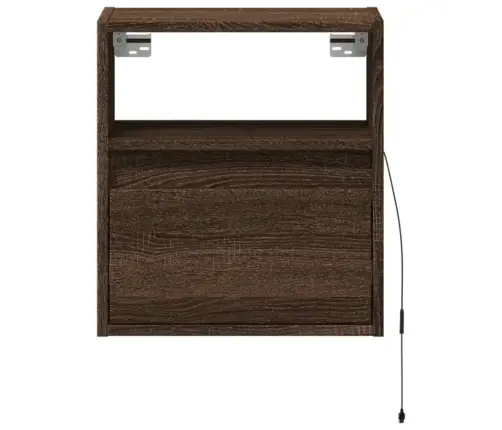 Seinale Kinnitatavad Öökapid Led-Tuledega 2 Tk, Pruun Tamm