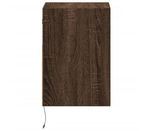 Seinale Kinnitatavad Öökapid Led-Tuledega 2 Tk, Pruun Tamm