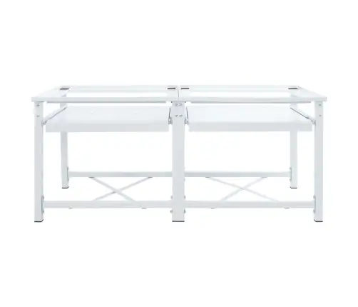 Veļasmašīnas Statīvs Ar Izvelkamu Plauktiem, Balts Vidaxl