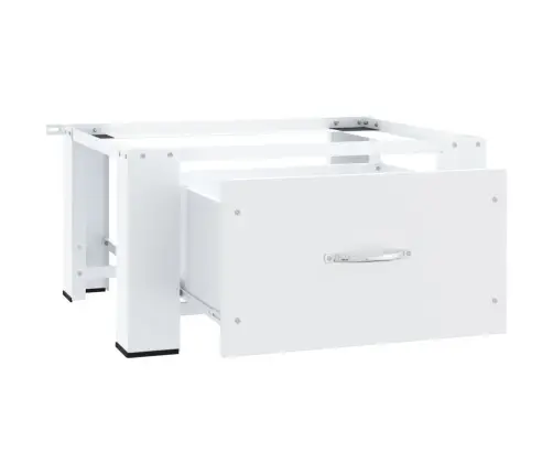 Veļasmašīnas Statīvs Ar Atvilktni, Balts Vidaxl