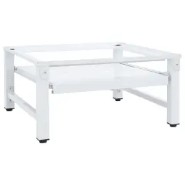 Veļasmašīnas Statīvs Ar Izvelkamu Plauktu, Balts Vidaxl