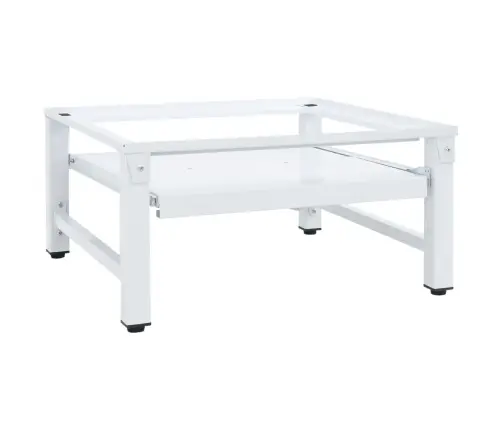 Veļasmašīnas Statīvs Ar Izvelkamu Plauktu, Balts Vidaxl