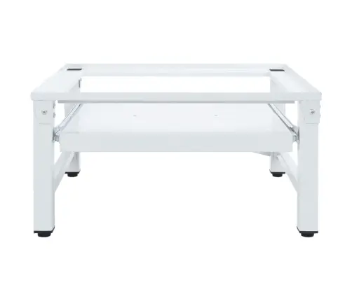 Veļasmašīnas Statīvs Ar Izvelkamu Plauktu, Balts Vidaxl