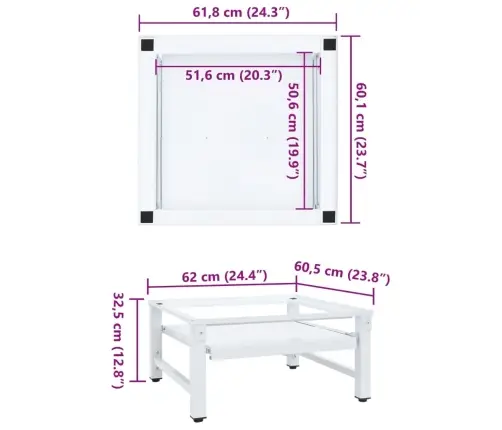 Veļasmašīnas Statīvs Ar Izvelkamu Plauktu, Balts Vidaxl