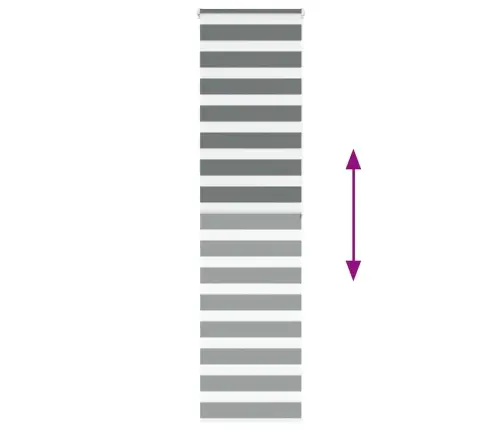 Zebrinės Žaliuzės 60X200 Cm Audinio Plotis 55,9 Cm Poliesteris