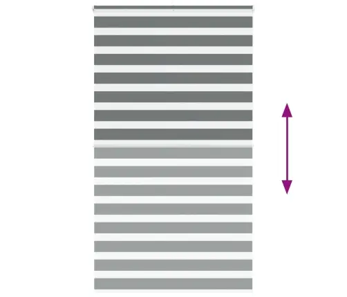 Zebrinės Žaliuzės 130X230 Cm Audinio Plotis 125,9Cm Poliesteris