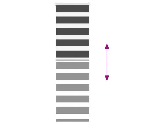 Zebrinės Žaliuzės 45X100 Cm Audinio Plotis 40,9 Cm Poliesteris