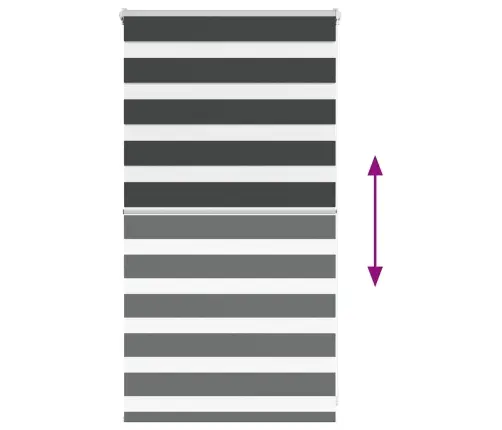 Triibuline Ruloo Must 75X100 Cm Kanga Laius 70,9 Cm Polüester