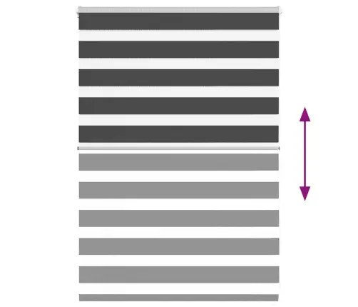 Triibuline Ruloo Must 105X100 Cm Kanga Laius 100,9 Cm Polüester