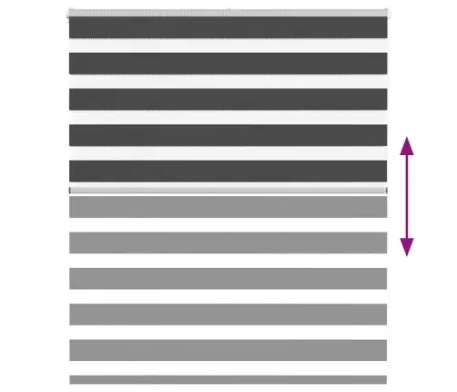 Žalūzijas Zebra 125X100 Cm Auduma Platums 120,9 Cm Poliesters Vidaxl