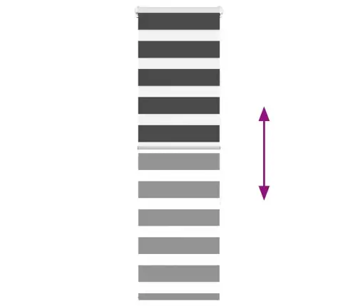 Zebrinės Žaliuzės 45X150 Cm Audinio Plotis 40,9 Cm Poliesteris