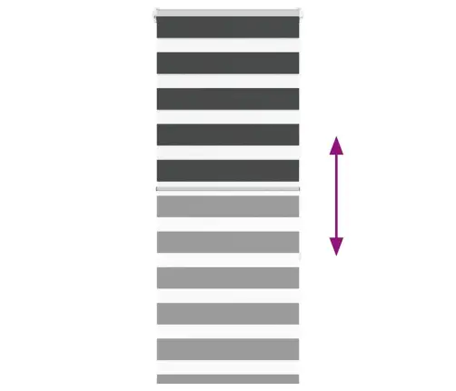 Žalūzijas Zebra 60X150 Cm Auduma Platums 55,9 Cm Poliesters Vidaxl