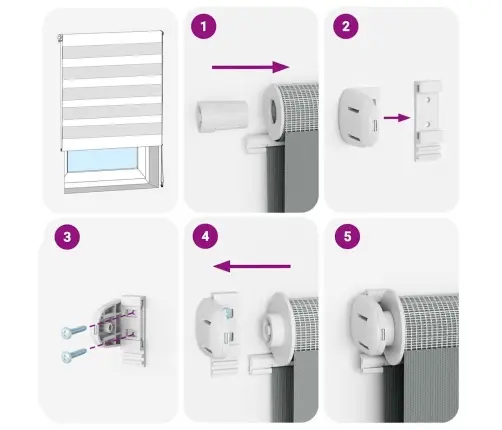 Žalūzijas Zebra 90X150 Cm Auduma Platums 85,9 Cm Poliesters Vidaxl