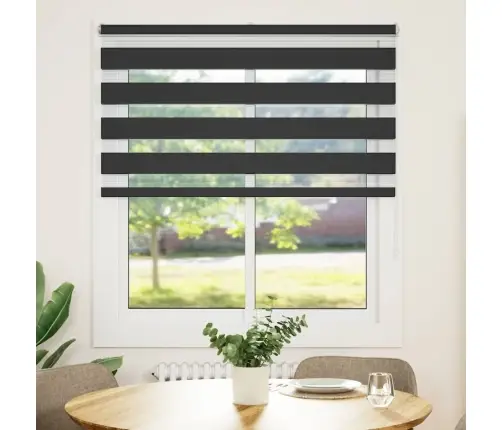 Triibuline Ruloo Must 125X150 Cm Kanga Laius 120,9 Cm Polüester