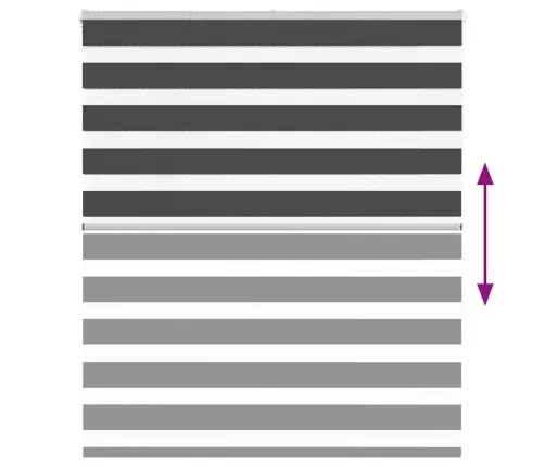 Zebrinės Žaliuzės 130X150 Cm Audinio Plotis 125,9Cm Poliesteris