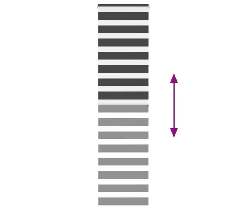 Žalūzijas Zebra 55X200 Cm Auduma Platums 50,9 Cm Poliesters Vidaxl