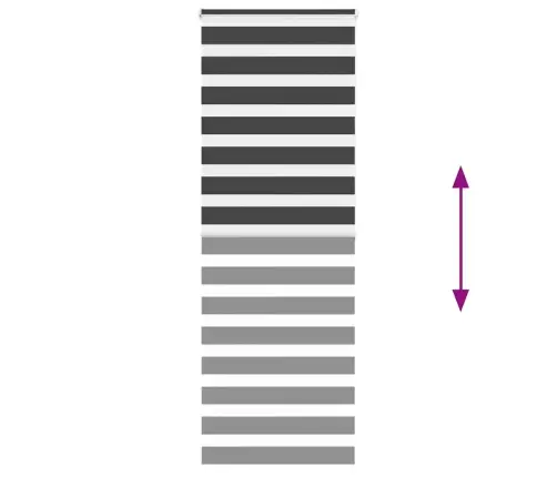 Zebrinės Žaliuzės 75X200 Cm Audinio Plotis 70,9 Cm Poliesteris