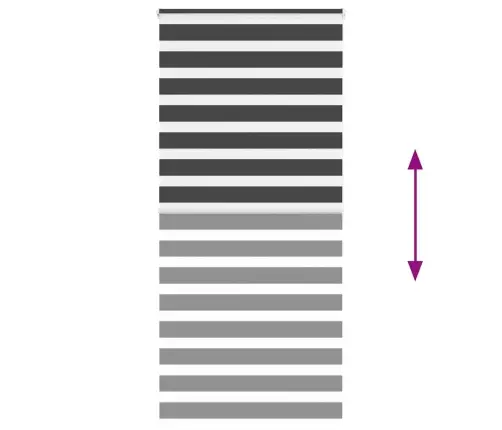 Zebrinės Žaliuzės 110X200 Cm Audinio Plotis 105,9Cm Poliesteris Zebrinės Žaliuzės 110X200 Cm Audinio Plotis 105,9Cm Poliesteris