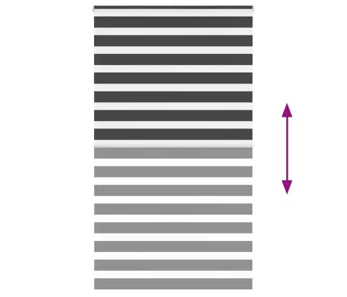 Žalūzijas Zebra 130X200 Cm Auduma Platums 125,9 Cm Poliesters Vidaxl
