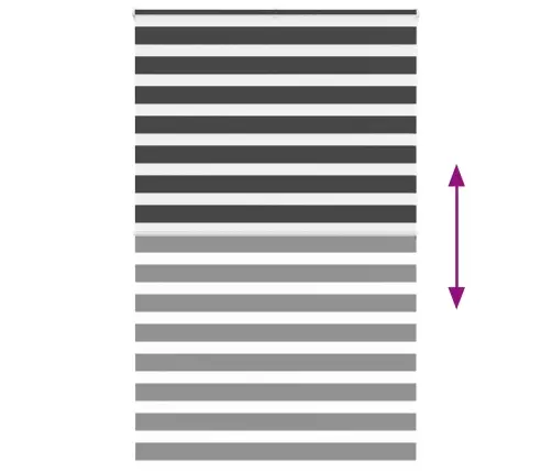 Zebrinės Žaliuzės 145X200 Cm Audinio Plotis 140,9Cm Poliesteris