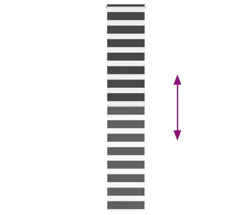 Zebrinės Žaliuzės 45X230 Cm Audinio Plotis 40,9 Cm Poliesteris