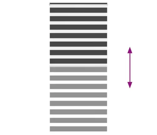 Triibuline Ruloo Must 100X230 Cm Kanga Laius 95,9 Cm Polüester