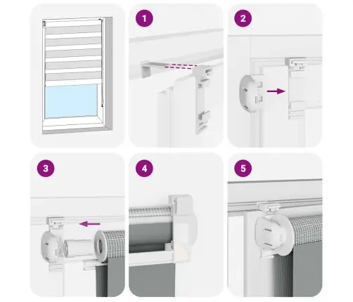 Zebrinės Žaliuzės 130X230 Cm Audinio Plotis 125,9Cm Poliesteris