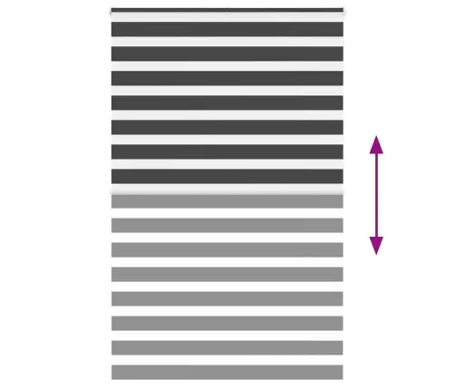 Zebrinės Žaliuzės 140X230 Cm Audinio Plotis 135,9Cm Poliesteris