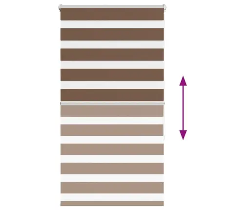 Triibuline Ruloo Pruun 75X150 Cm Kanga Laius 70,9 Cm Polüester Triibuline Ruloo Pruun 75X150 Cm Kanga Laius 70,9 Cm Polüester