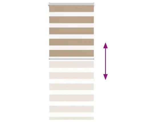 Žalūzijas Zebra 60X150 Cm Auduma Platums 55,9 Cm Poliesters Vidaxl