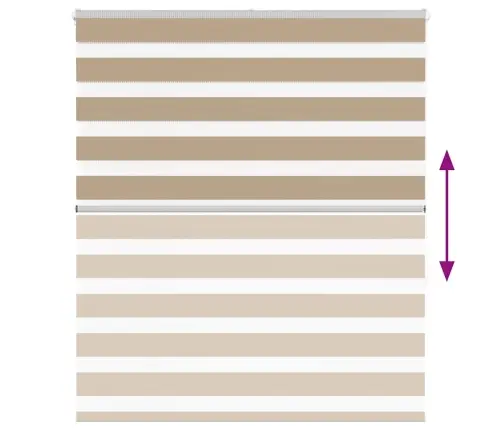 Zebrinės Žaliuzės 135X150 Cm Audinio Plotis 130,9Cm Poliesteris