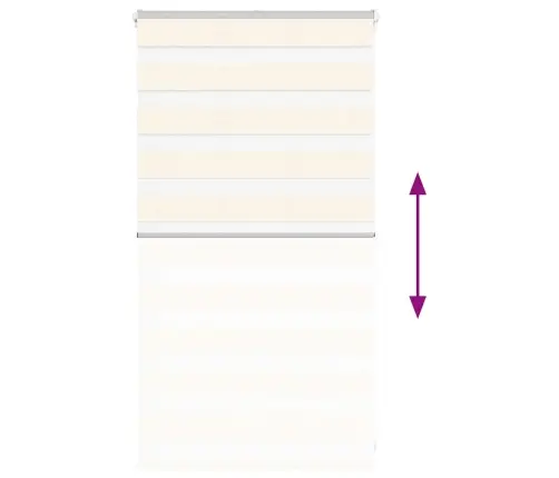 Zebrinės Žaliuzės 75X100 Cm Audinio Plotis 70,9 Cm Poliesteris