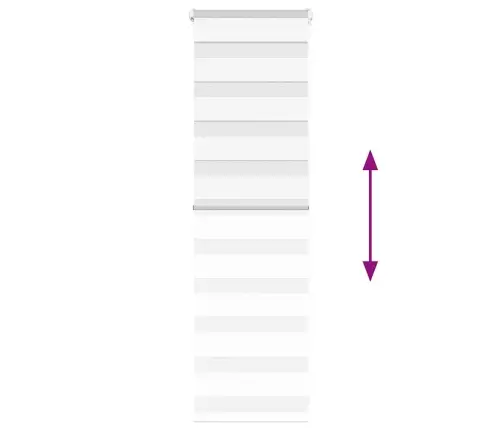 Zebrinės Žaliuzės 45X100 Cm Audinio Plotis 40,9 Cm Poliesteris