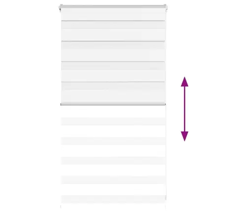 Zebrinės Žaliuzės 80X100 Cm Audinio Plotis 75,9 Cm Poliesteris