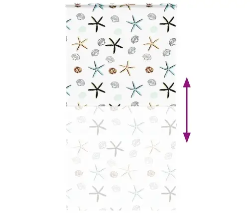 Rullo Žalūzija Dušai Kaseti, 130X240 Cm, Auduma Platums 126 Cm Vidaxl