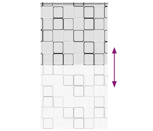 Rullo Žalūzija Dušai Kaseti, 130X240 Cm, Auduma Platums 126 Cm Vidaxl