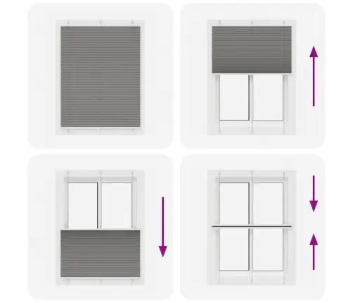 Plisētās Žalūzijas Antracīts 105X100 Cm Auduma Platums 104,4 Cm Vidaxl