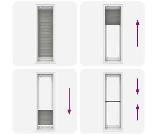 Plisseeritud Ruloo Antratsiit 65X200 Cm Kanga Laius 64,4 Cm