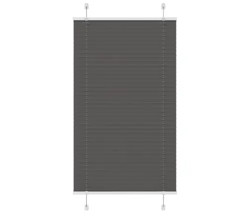 Plisuota Žaliuze Juoda 75X100 Cm Audinio Plotis 74,4 Cm