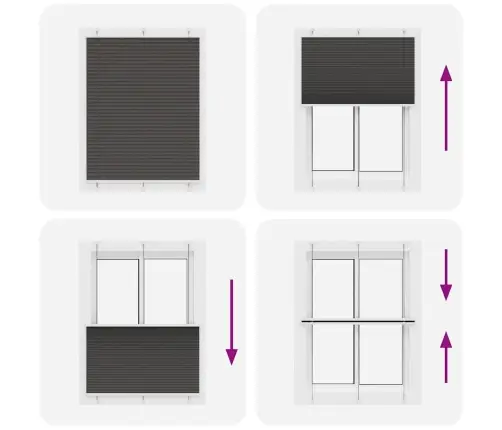 Plisuota Žaliuze Juoda 105X100 Cm Audinio Plotis 104,4 Cm