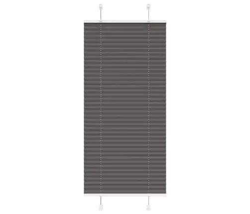 Plisuota Žaliuze Juoda 55X150 Cm Audinio Plotis 54,4 Cm