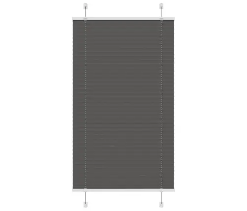 Plisseeritud Ruloo Must 75X150 Cm Kanga Laius 74,4 Cm Polüester